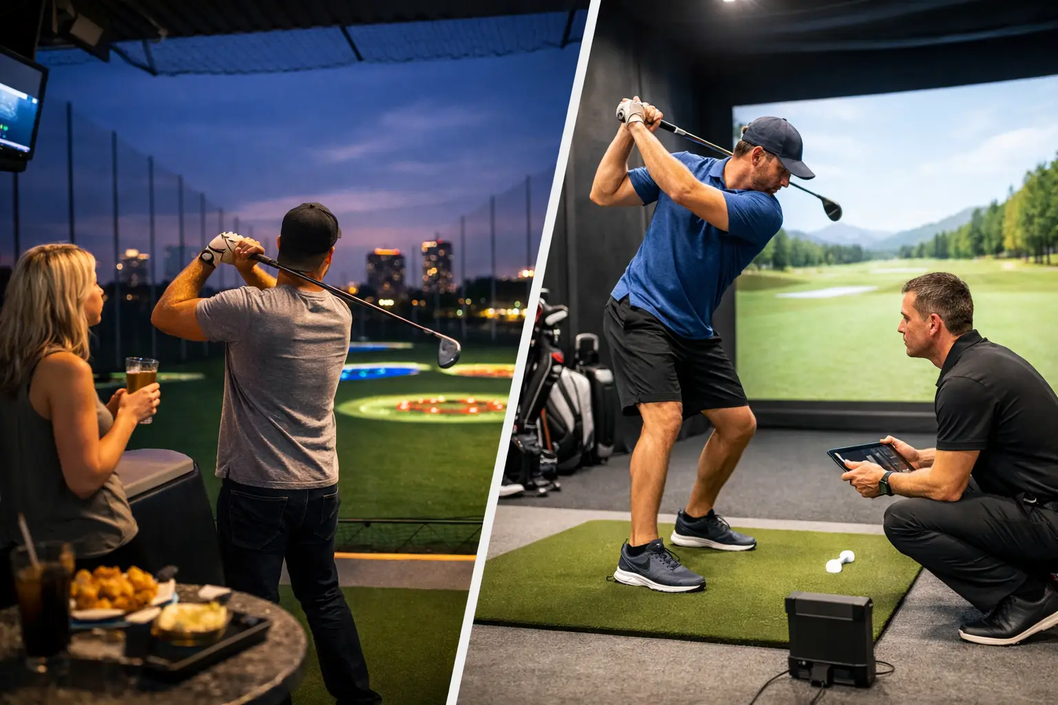 Golf Entertainment vs Performance Training