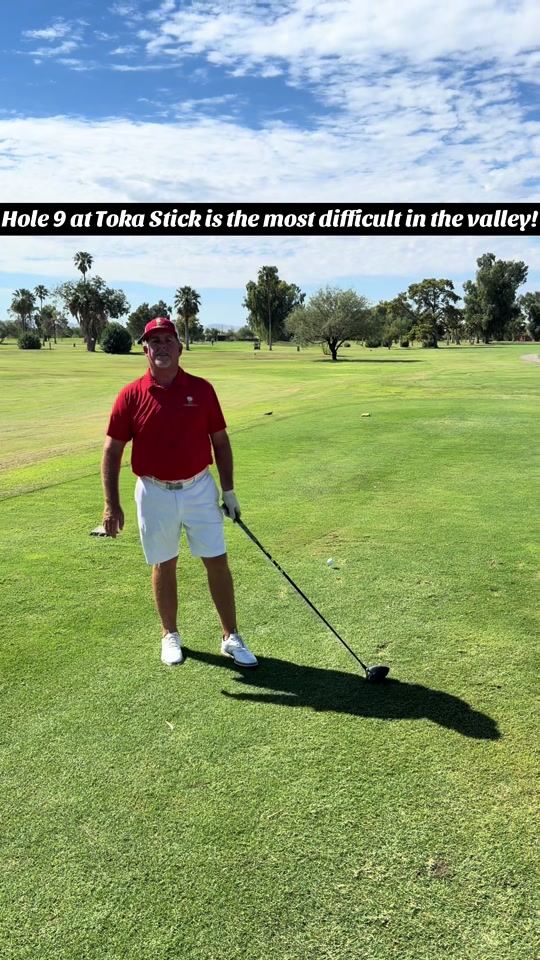 Eric Brasch planning a tee shot on the ninth hole at Toka Sticks Golf Course.